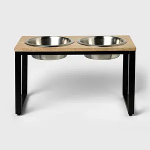 4 Cup Collapsible Tall Elevated Feeder Double Cat & Dog Bowl - Boots & Barkley