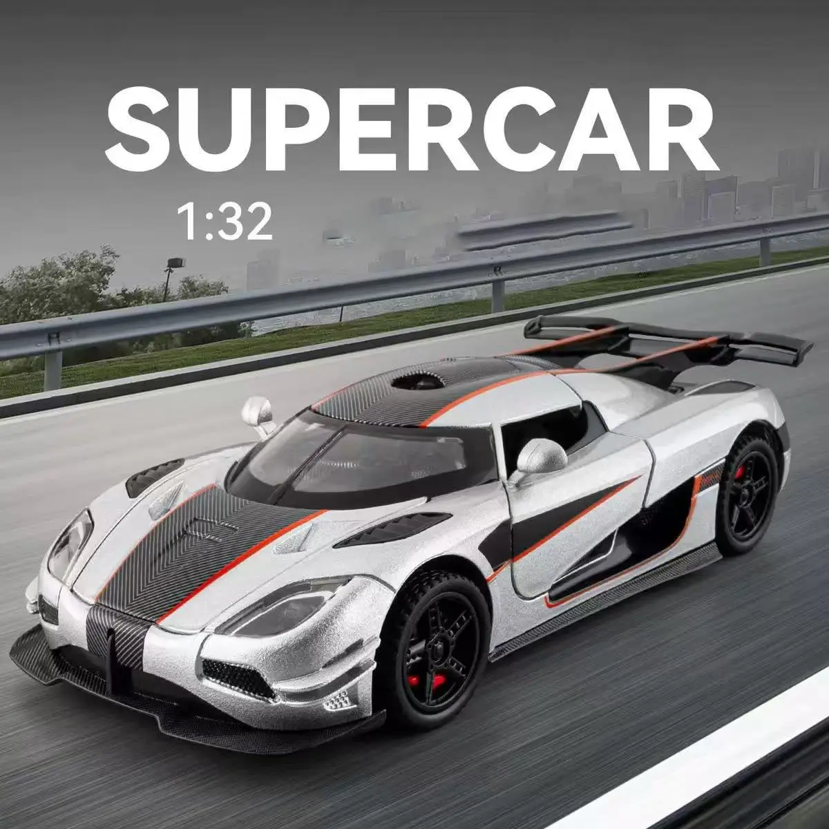 Koenigsegg One:1 1:32 Scale Alloy Racing Car Model, Solid Texture ...