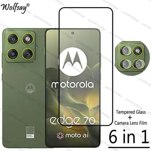 Full Cover Tempered Glass For Motorola Edge 70 Screen Protector Moto Edge 70 Camera Lens Protector Glass For Moto Edge 70 Glass