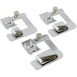 Wide Rolled Hem Presser Foot Set -- 3 count 1/2", 3/4", 1" | Fits Low-Shank ing Machines -- , , Janome, Babylock |  Wide Hems  Curtains, Table Linens &  Decor