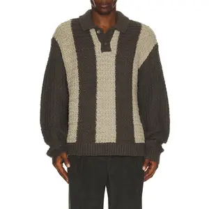 Obey Textured Rugby Polo in Chimera Multi