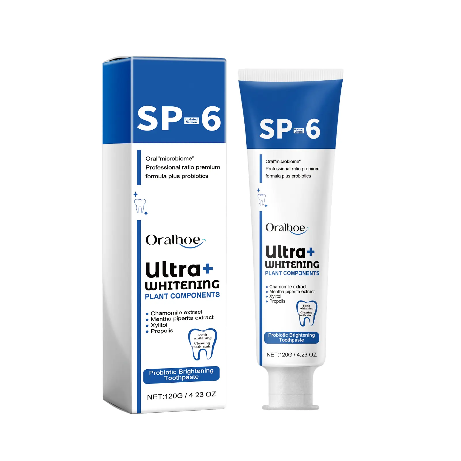 Probiotic Whitening Toothpaste with Propolis Extract - Brightening, Deep Cleansing, Stain Removal, Gum Care & Fresh Breath Oral Care Product
