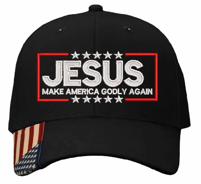 The Fierstien Brand Christian Hats for Men & Women Jesus Make America Godly Again Hat KATI AM350 Outdoor Cap CWF305 Made to Order