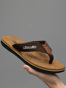 Men's New Fashion All-match Letter Label Design Slippers, Casual Soft Comfortable Home Slippers, Non-slip Slippers for Indoor & Outdoor Wear