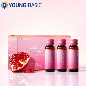 9 Young-Basic 5000mg Hydrolyzed Collagen Peptides Liquid Drink Small-molecule Fish Collagen Tripeptide for Women - Skin Elasticity & Firmness Nail Care- Beauty Supplement Fitness Healthcare Colagen