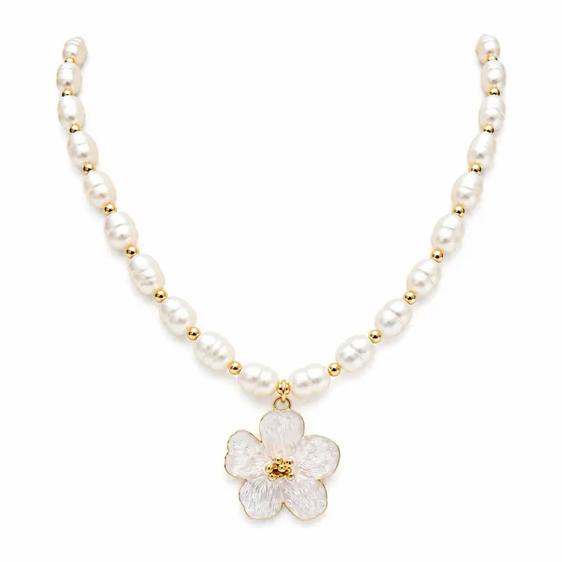 Pearl Petal Necklace