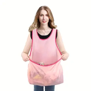 1PC Versatile Large-Capacity Apron with Pockets - Sleeveless, Comfortable Straps for Gardening, Clothes Drying & Harvesting Fruits & Vegetables