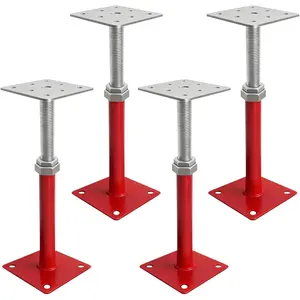 Adjustable House Floor Jacks, 11" - 16" Height Screw Jack, House Jacks for Leveling, Floor Jack Extension with 6614 lb Load Capacity Each (4 Pack)