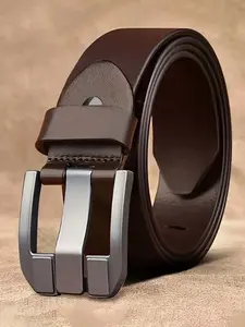 Men's Genuine Leather Belt, Metal Alloy Buckle, Daily Accessory, Casual Business, Durable Design, Suitable for Various Scenarios