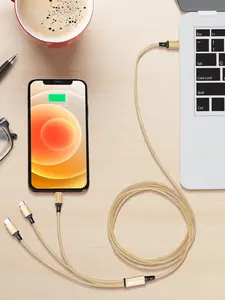 USB-C Gold 3-in-1 Charging Cable