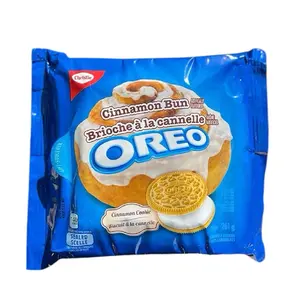 Oreo Cinnabon Cookies - 261g Pack of Cinnamon Bun Cookies with Creamy Filling and Crunchy Texture