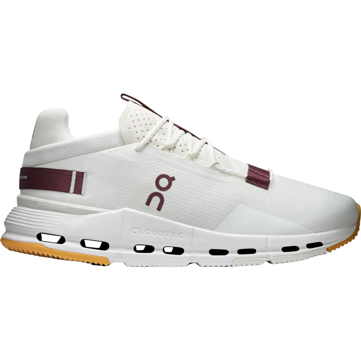 On Running Cloudnova 2 Ivory Maroon Women's Fashion Shoes New