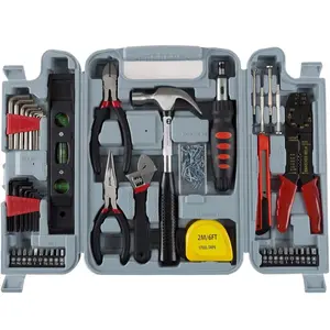 130-Piece Tool Set - Tool Kit with Hammer, Wrenches, Screwdriver, Pliers, and More - Hand Tools for Home Improvement Projects, Gray