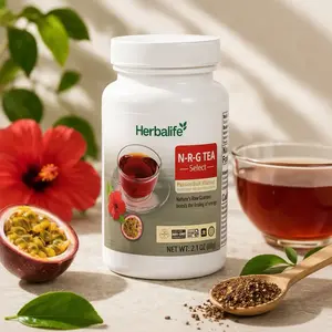 Herbalife N-R-G Tea Select Passionfruit Hibiscus Herbal Blend Supplement - Organic Detox Beverage with Guarana, Orange Pekoe, 40mg Caffeine, Vegan, Gluten-Free, Herbal Blends
