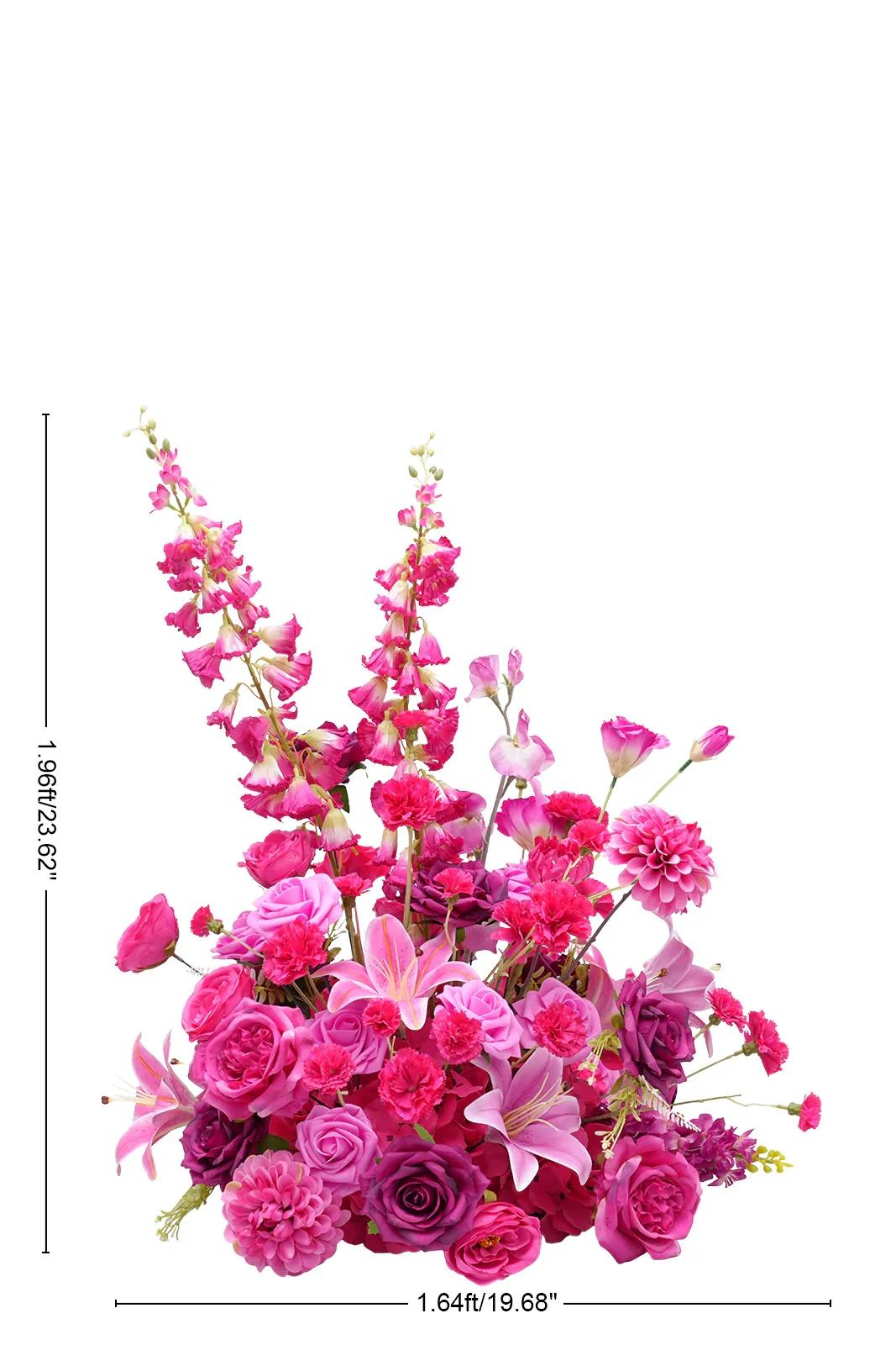 A8971 2pcs Hot Pink Floor Flower Table Centerpieces Wedding Event Supplies