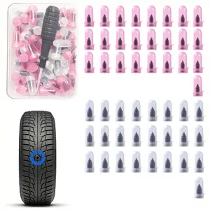 51PCS Tire Repair Rubber Nail Kit, Premium Spiral Screw-in Tire Plugs with 2 Sizes, Emergency Roadside Flat Tire Fix Tool for Car Truck Motorcycle Tractor ATV SUV, Car Repair Tools - Fast Self Service Repair
