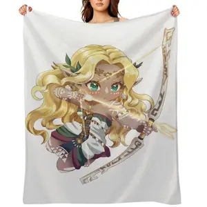 Zelda Fleece Throw Blanket For Women Winter Nap Golden Elf Ear Princess White Flannel Blankets Mens Super Soft Warm Home Bedding Throws Office Camping Air Conditioned Quilt All Season Decor Boys Girls Christmas Holiday Gift Cozy Blanket