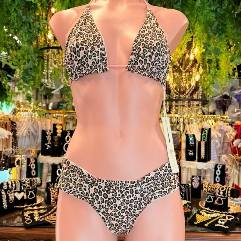 Pink Cheetah Bikini Set
