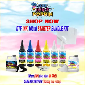 DTF Bundle Starter Kit for Epson ET-8550: 100ml Ink (6) Bottle Set