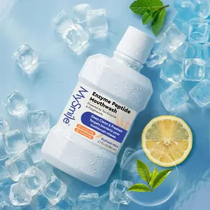 MySmile Enzyme Peptide Whitening Mouthwash, Alcohol-Free Oral Rinse for Bad Breath & Tooth Decay, BioFresh Mint, Travel Size 2.7 fl oz, Mouth Wash, Prevents Bad Breath