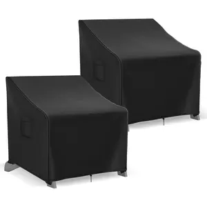 Adirondack Chair Covers , Lawn Outdoor Chair Covers 2 Pack, Patio Chair Covers for Outdoor Furniture Fits up to 32W x 37D x 36H inches, Black