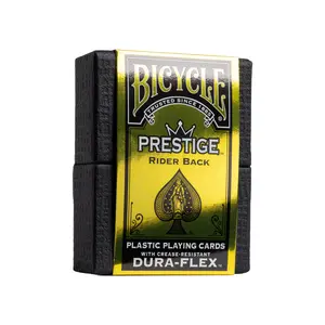 Bicycle Prestige Playing Cards – Black – 100% Plastic with Dura-Flex Technology