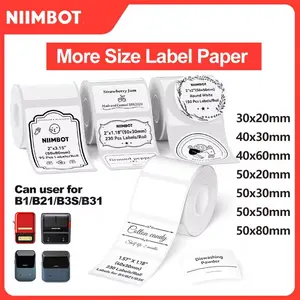 Niimbot B21 B3s B1 B203 Self-Adhesive Paper Label Waterproof Stickers Christmas Gift Labels, Durable & Versatile Adhesives