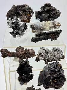 Natural Crystal Decorations - Goethite Pseudomorphs, Selenite Crystals