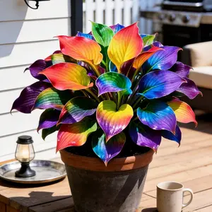 RAINBOW Hosta Seeds Perennial Shade Plantfor Garden and Yard Non-GMO EasyCare USA Made Versatile in ShadedAreas Outdoor Use