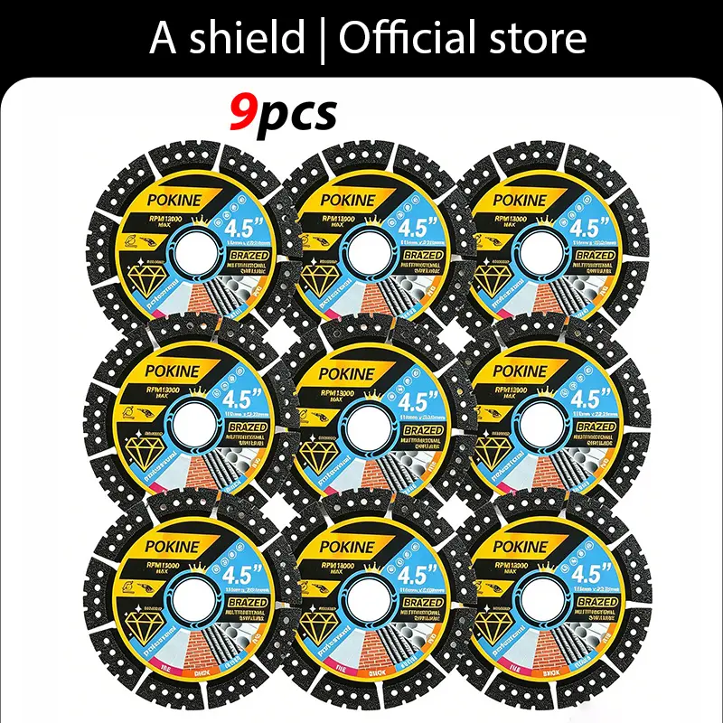 Dry special 115mm 4.5-inch cutting blade, wear-resistant and sharp, capable of cutting metal, stone, building materials and other cutting scenarios with one machine.
