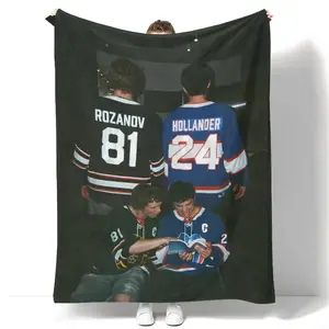 Soft Funny Throw Blanket Hollanov Theme Heated Rivalry Characters Print Blanket, Soft Flannel Throw for Home, Office, Camping, Sofa and Bed, Gift for Friends