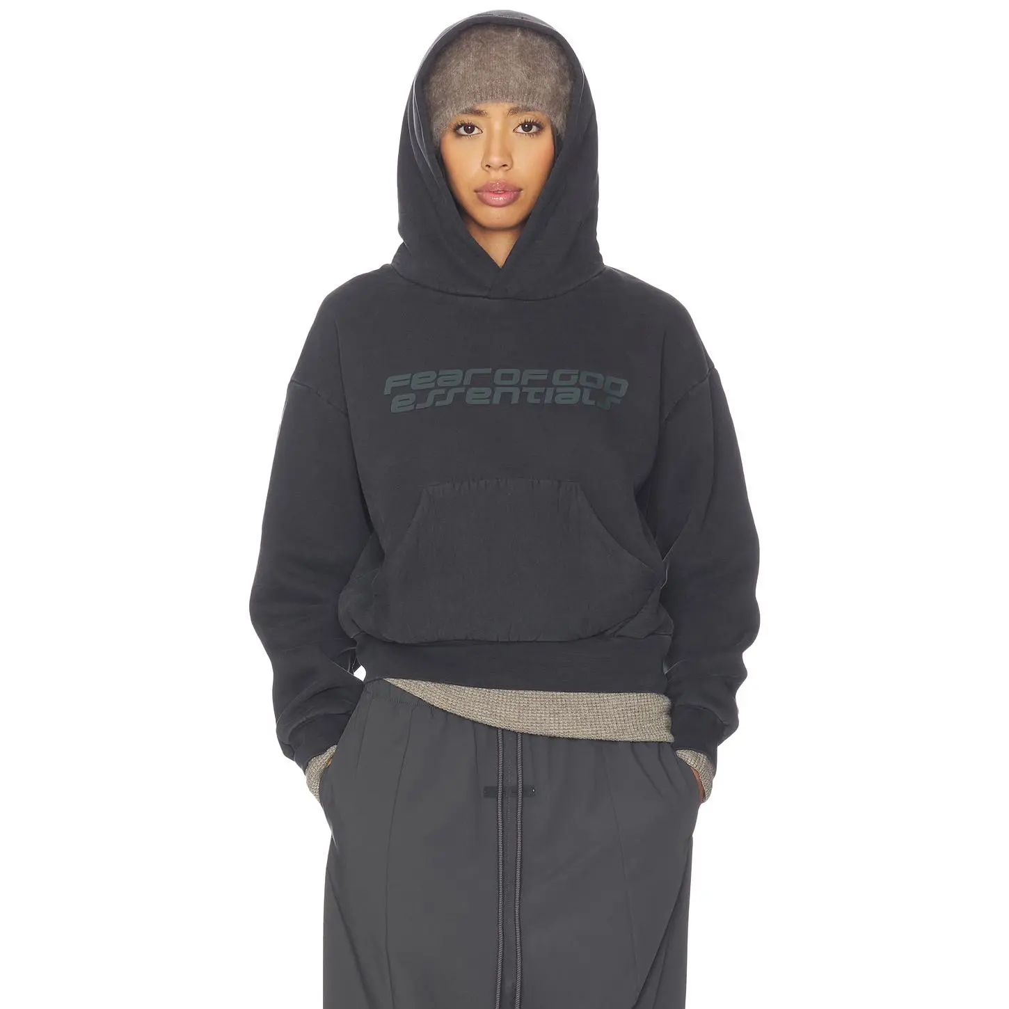 Fear of God ESSENTIALS Classic Hoodie in Black Fear of God ESSENTIALS Classic Hoodie in Black