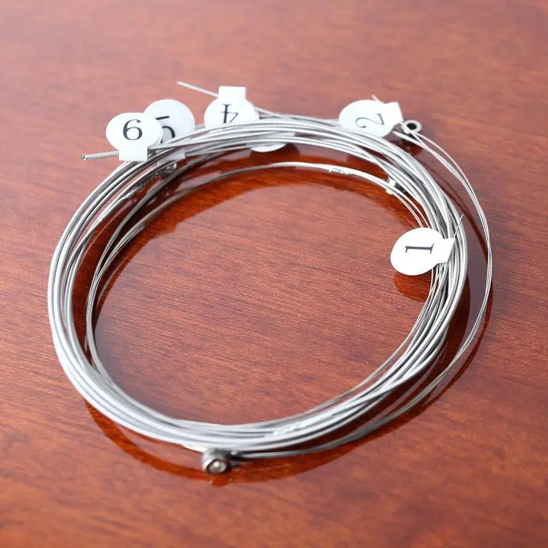 Electric Guitar String, 6 Counts/set Anti-rust Coated Durable Guitar String with Number Label, Guitar Accessories for Electric Guitar, Music Accessories, Instrument Accessories