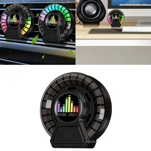 Aromatherapy Sound Pickup Lamp F8 LED Voice-Controlled Light, Flashing Rhythm Lamp, Car Vent Aroma Diffuser, Colorful, Type-C Rechargeable