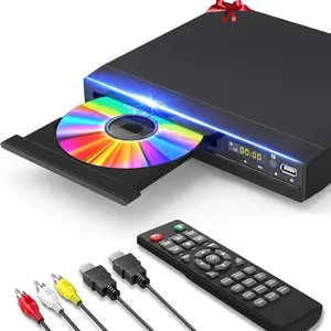 DVD Player, HDMI Region Free DVD Players for  TV, 1080P Upscaling, USB Input, HDMI/RCA Output  Included, Breakpoint Memory, Built-in PAL/NTSC, CD Players for