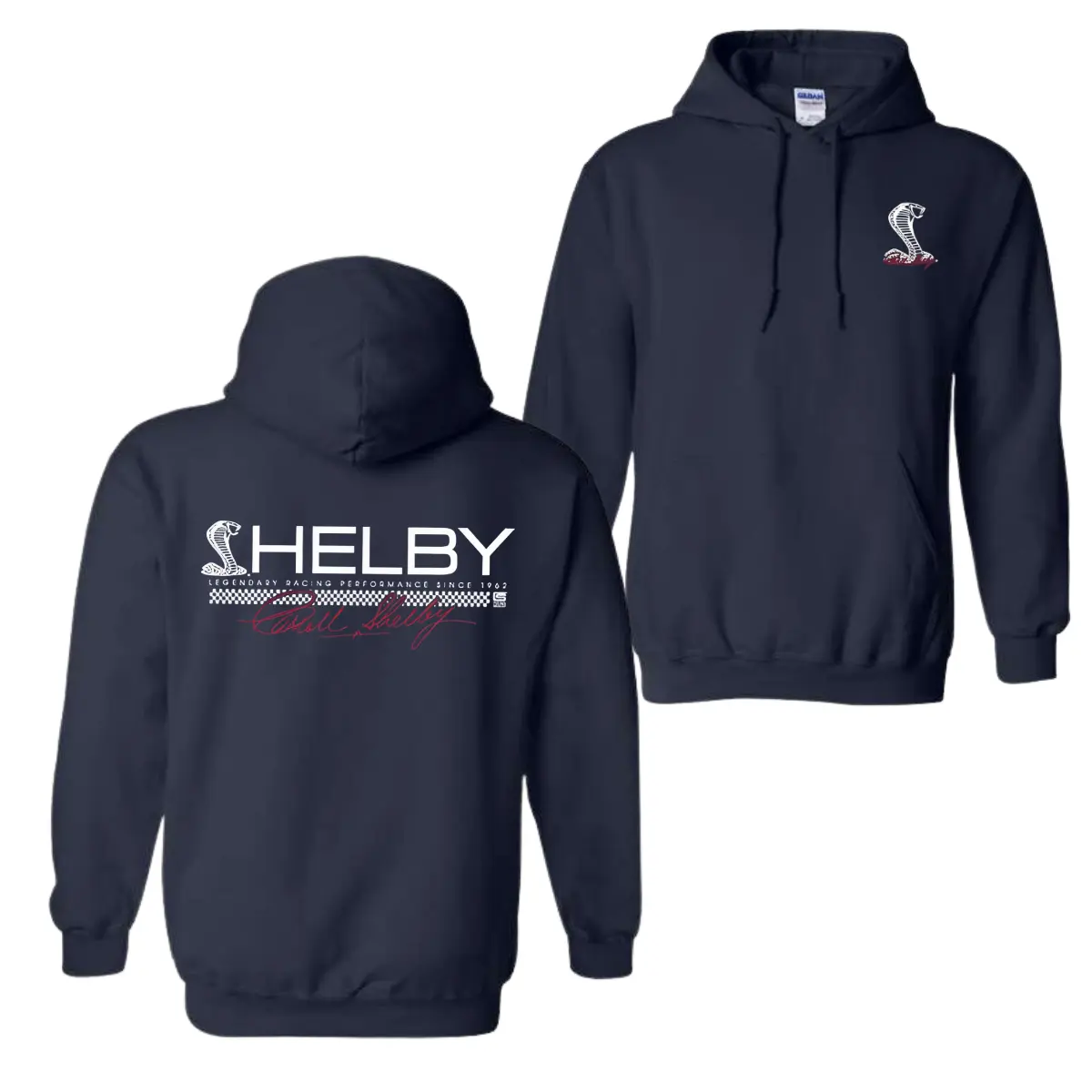 Cobra Strip With Crest Hoodie, Carroll Shelby Sweatshirt, Muscle Car, Cobra Logo, Sports Car, Performance Car, Officially Licensed Shelby