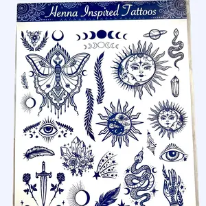 Long Lasting Temporary Tattoos | Magikal Symbols 2 SHEETS