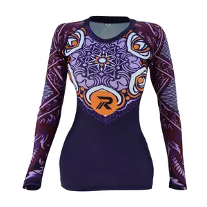 ROAR-INT Cobra Women’s MMA, BJJ, Jiu-Jitsu, No-Gi Grappling Long Sleeve Rash Guard