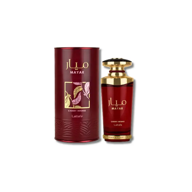 Lattafa Mayar Cherry Intense Eau De Parfum - 3.4 oz Unisex Adults' EDP Spray, Aromatic Amberwood & Earthy Scent with Patchouli, Cocoa, Sweet Spice, Powder, Wood Notes, Cherry Vanilla Flavor EDP Liquid (U.A.E. Quality)