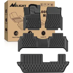 Nilight TPE Floor Mats for Nissan Armada Infiniti QX80 7seats 2025 2026 All Weather Custom Fit Heavy Duty Floor Liners