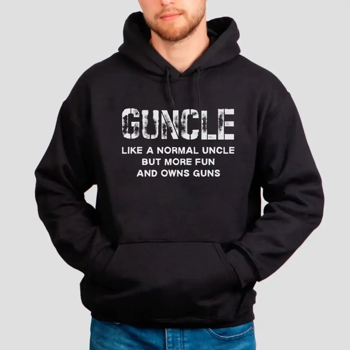Unisex Long Sleeve Crewneck Tee, Guncle Like A Normal Uncle But More Fun, Sarcastic Uncle Shirt Gift for Men, Casual Clothing