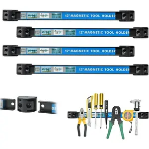 8\12\18 InchMagnetic Tool Holder Strip,Tool Magnet Bar for Garage Organization, Heavy Duty Space Saving Tool Organizer with Mounting Screws for Garage, Workshop, Kitchen