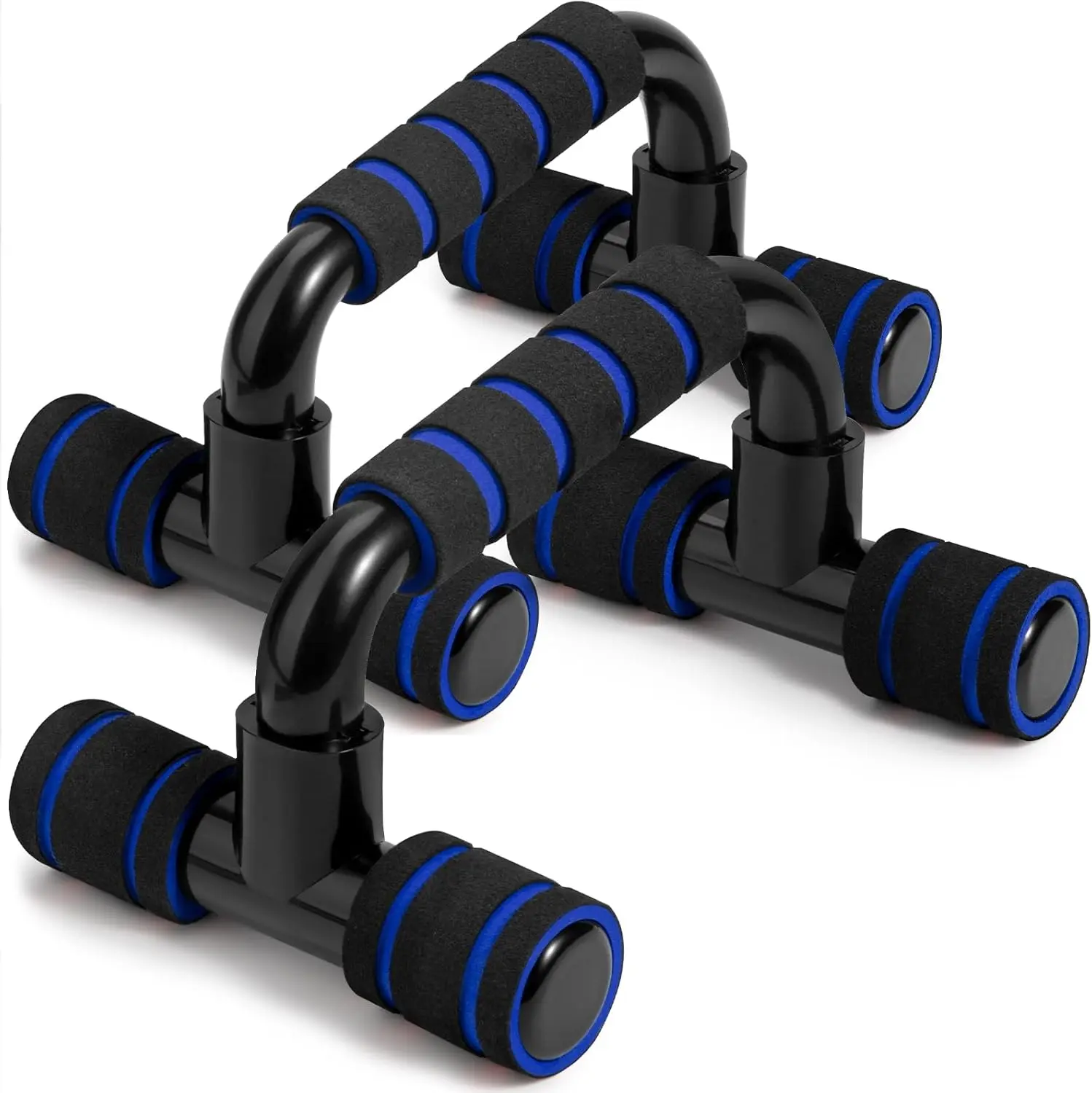 Unisex Ergonomic Polypropylene Push Up Bars (2 Pack) - Compact Wrist Guard Handles, Non-Slip Base, 300 lbs Support, 1 lbs, Enhanced Muscle Growth, Secure Grip, After-Sales Support for Home, Gym, Strength Training, Outdoors