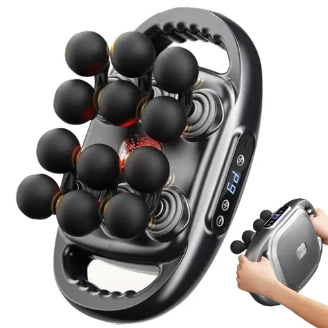 12-Head Massage Gun, 10 Levels, 9 Modes, Deep TissueVibration Massager For Back, Shoulder, Leg, and foot painrelief, quiet muscle massage gun, suitable for daily useand as a Valentine's Day gift