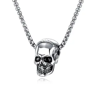 Goth Style Single Skull Chain Necklace