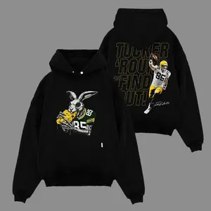 Tucker Kraft 85 White Pack Rabbit For Packers Nation Cotton Hoodie Sweatshirt T-Shirt (Made In US), White Pack Rabbit Fans Outfit, Game Day Outfits, Gift For Football Fans, Football Graphic Hoodie