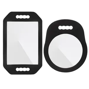 Hairdressing Mirror with Foam Frame, 1 Count Dual Handle Hairdressing Makeup Mirror, Professional Barber Hair Salon Mirror for Salon Home Supplies, Decor