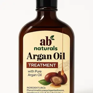 AB Naturals Argan Oil Treatment - 8.45 fl. oz Pure Argan Oil Hair & Skin Nourishing Serum for Enhanced Care Hydrating Lightweight Moisture Blend Smooth Frizz Daily Moisturize Hydrate haircare Moisturizer Moisturizing Activating Rosemary Scalp Tonic