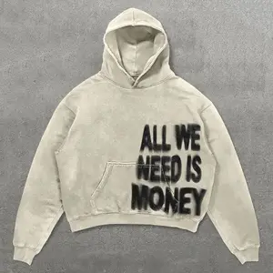 Over Sized ALL WE NEED IS MONEY, ALL WE NEED IS LOVE, LOVE HAS MANY FACES, Hoodie