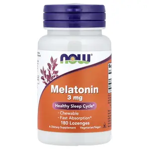 NOW Foods Melatonin, 3 mg, 180 Lozenges